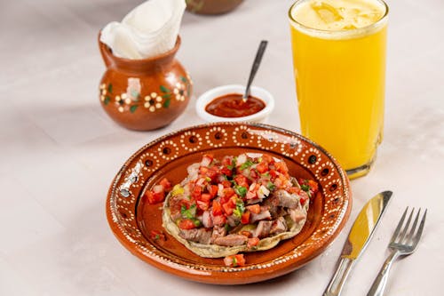 Homemade Tortilla Served on a Plate