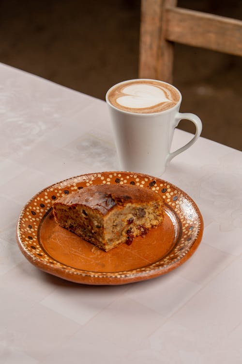 Ilmainen kuvapankkikuva tunnisteilla asetelma, cappuccino, hedelmiä