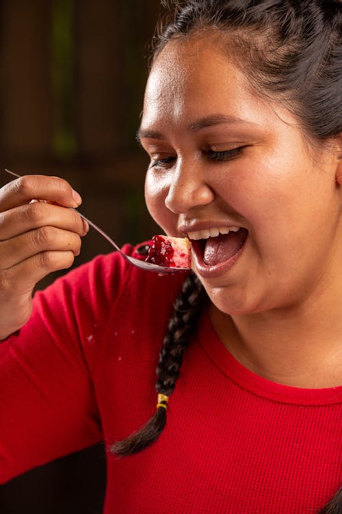 Portrait of a Woman Eating Cake 