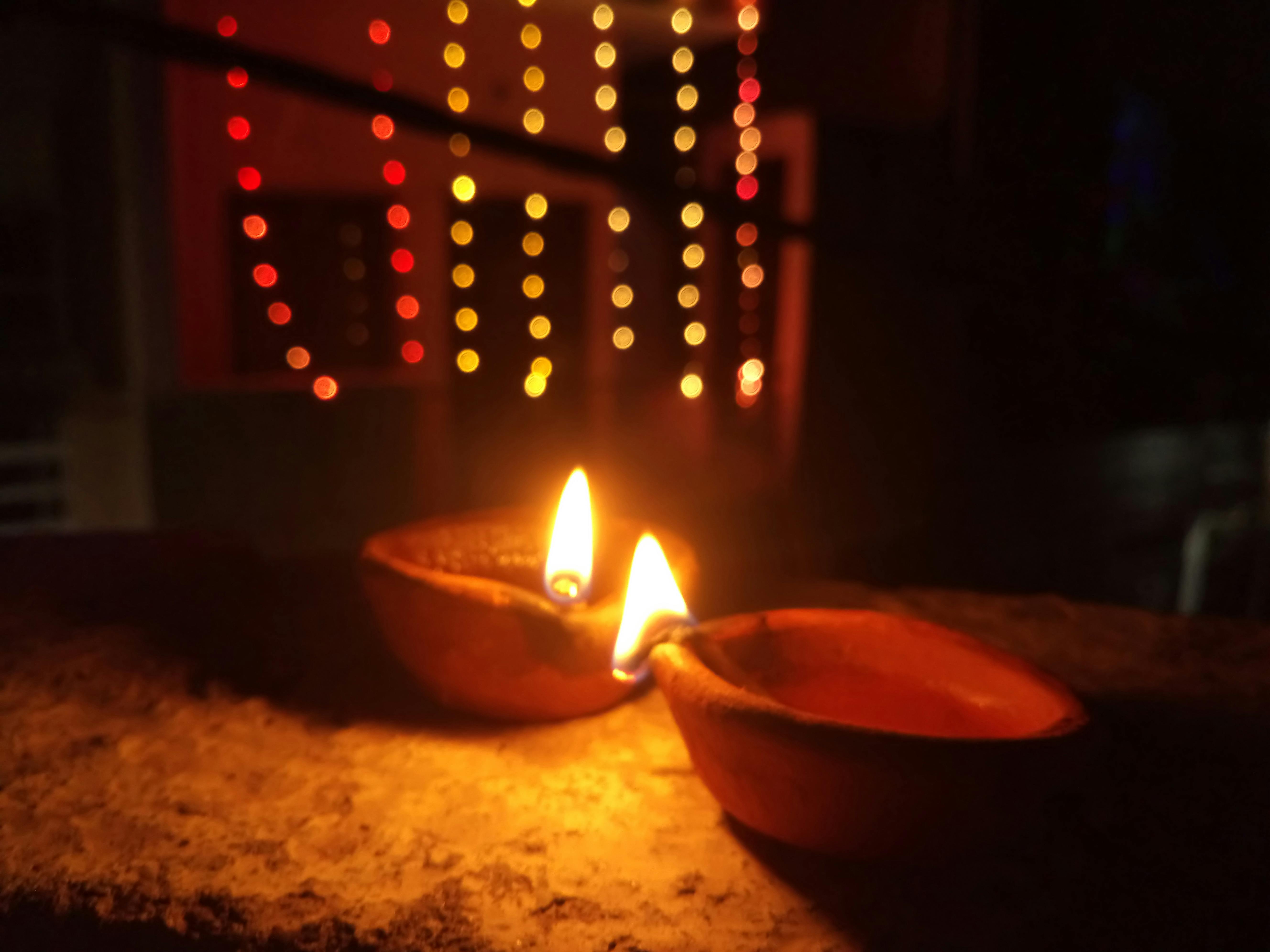 Free stock photo of Candlelights, Diwali, festive