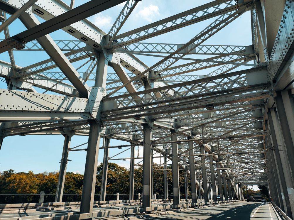 Metal Infrastructure A Steel Construction on the Bridge · Free Stock Photo