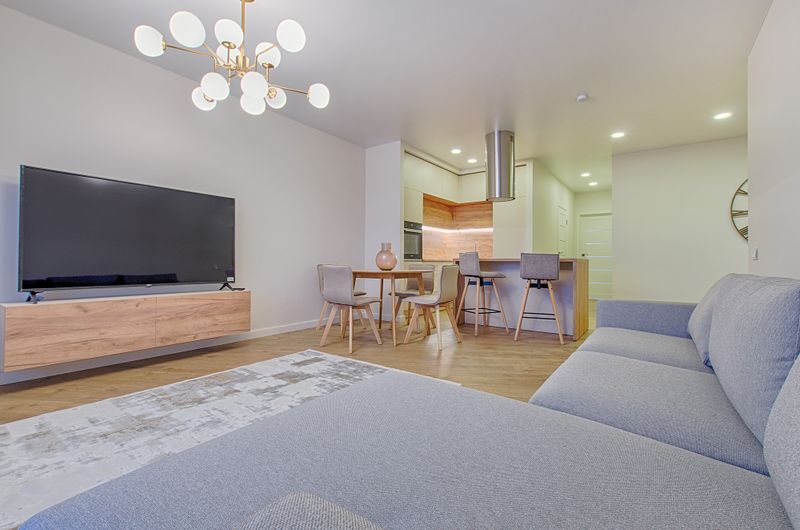 Studio apartment wall art zones