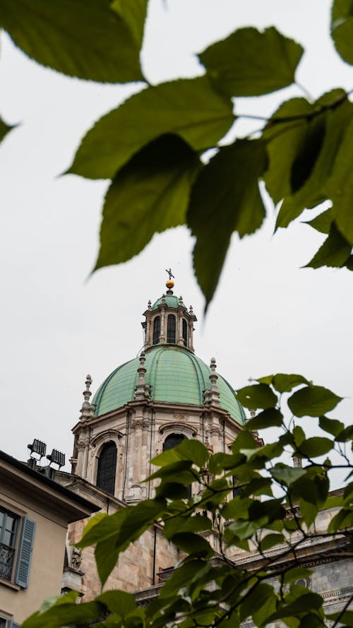 Low Angle Shot of the Dome of the Como Cathedral in Como, Italy