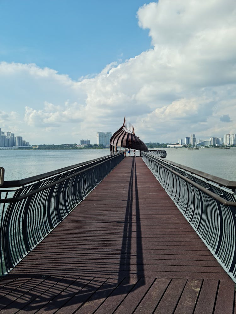 Long Pier With An Observation Spot, Eagle Point, Singapore