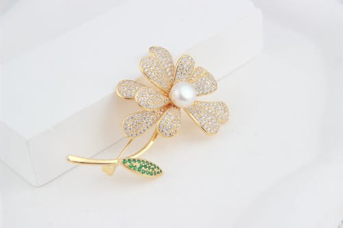 An Elegant Pin in the Shape of a Flower