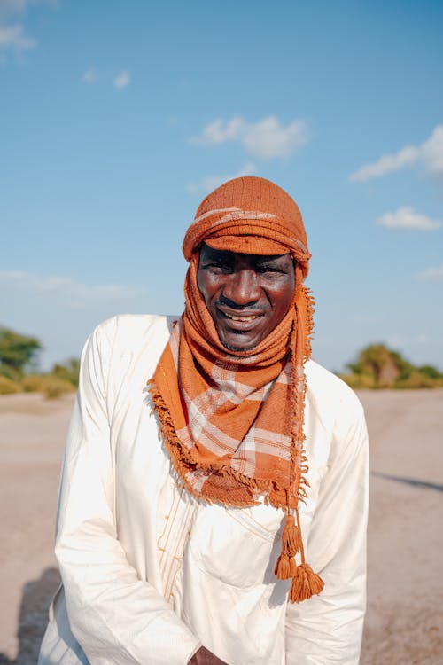 Man in Turban and Traditional Clothing
