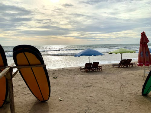 Foto d'estoc gratuïta de Bali, surf, taules de surf