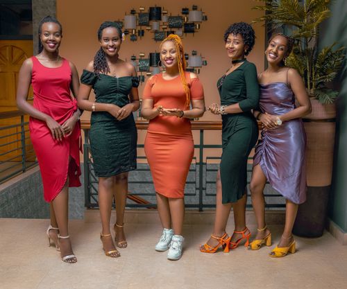ladies in dresses photos Three Ladies in Evening Dresses Stock Image