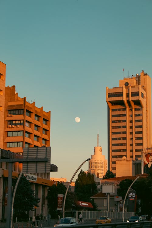 Základová fotografie zdarma na téma apartmány, čisté nebe, měsíc