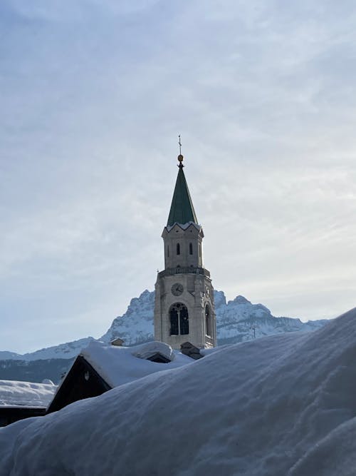 Imagine de stoc gratuită din biserică, fotografiere verticală, iarnă
