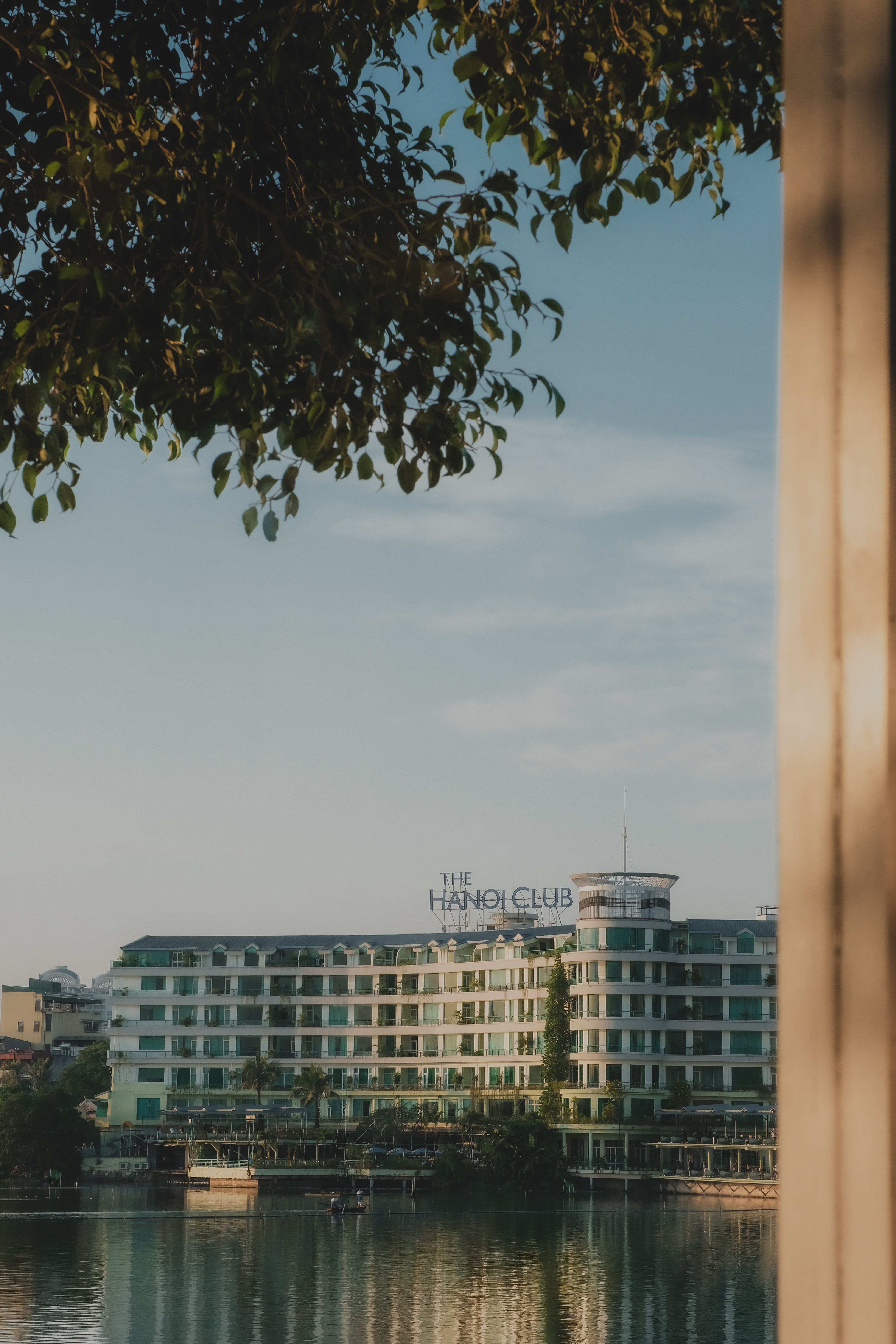 Scenic view of The Hanoi Club Hotel nestled by the river in Hanoi, Vietnam.