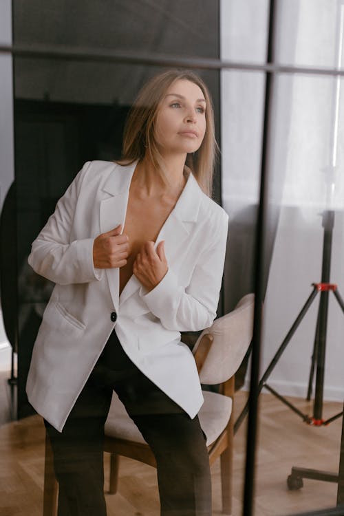 Model in White Jacket