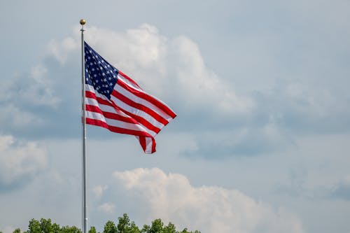 US Flag on Flag Post