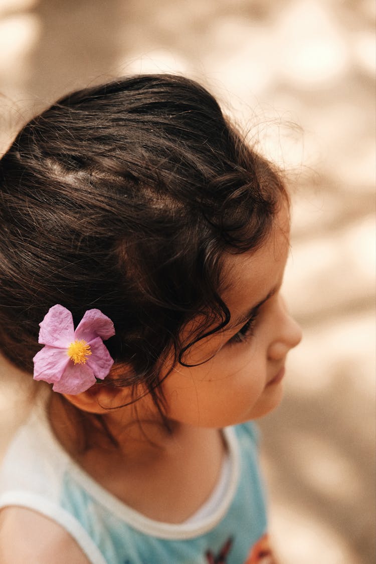 A Girl With A Flowers In Her Hair