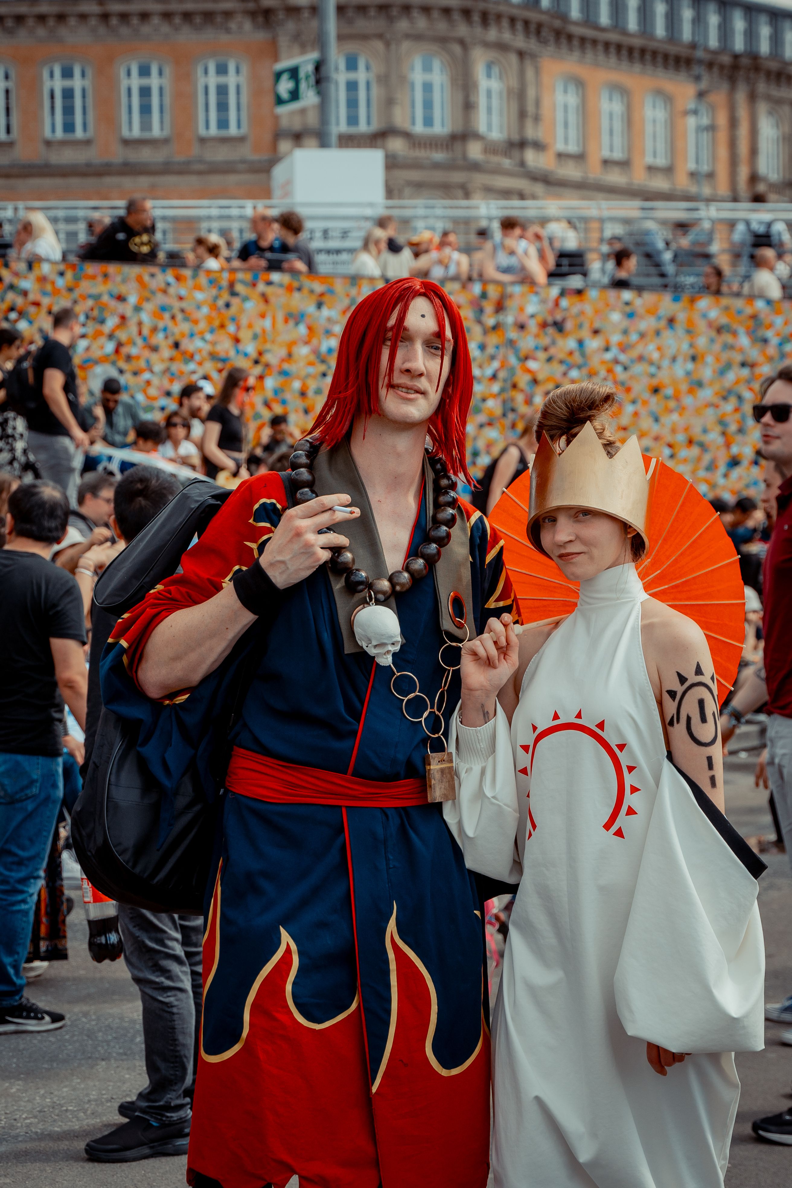 Couple in Cosplay Costumes at Festival · Free Stock Photo