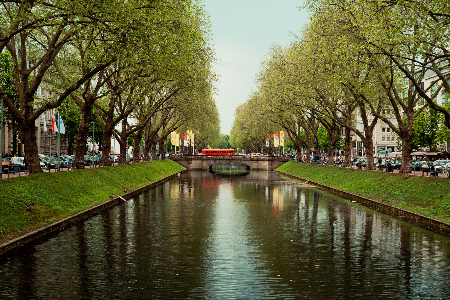 Düsseldorf Königsallee canal boulevard shopping