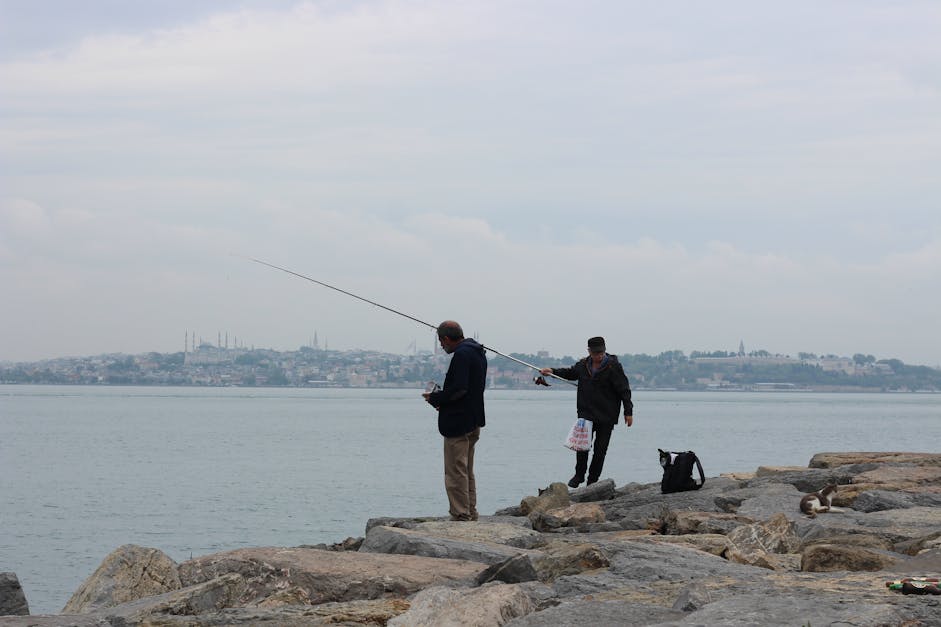 Fishermen on Sea Shore in Town in Turkey · Free Stock Photo