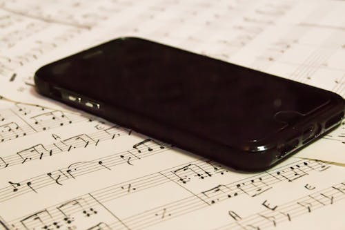 Free stock photo of audio, cell phone, composing Stock Photo