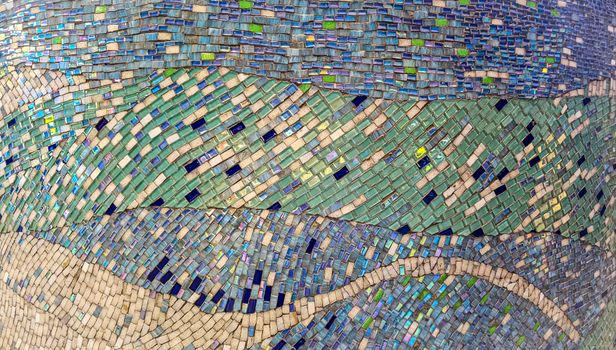 Colorful abstract mosaic pattern with intricate details and vibrant hues, showcasing artistic creativity.