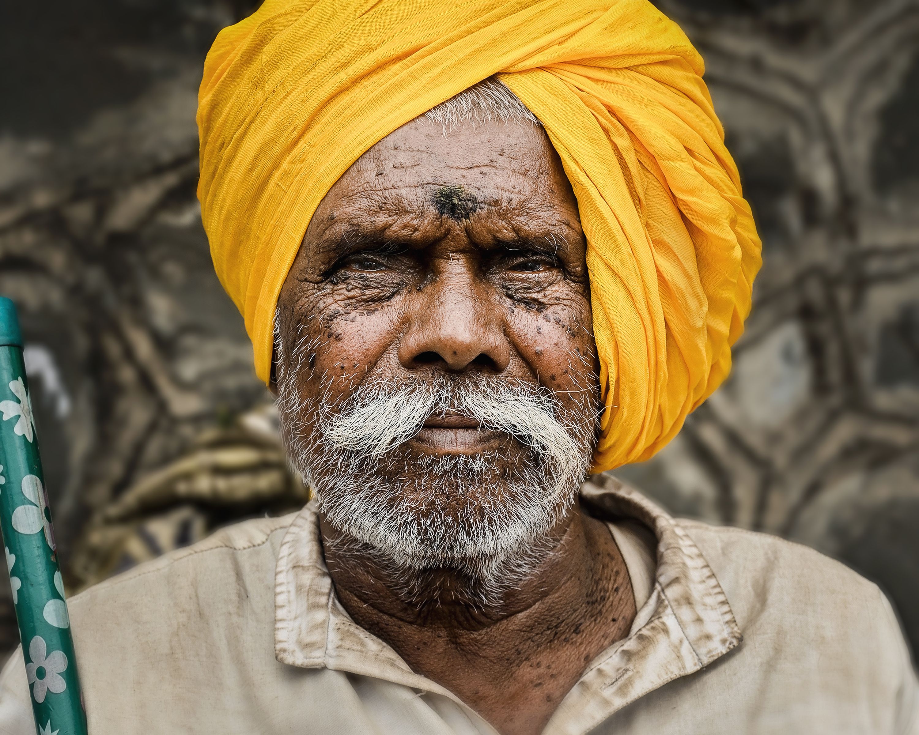 Elderly Man in Yellow Turban · Free Stock Photo