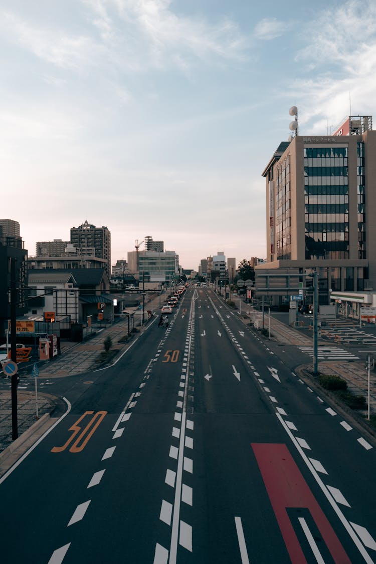 Empty Street In City