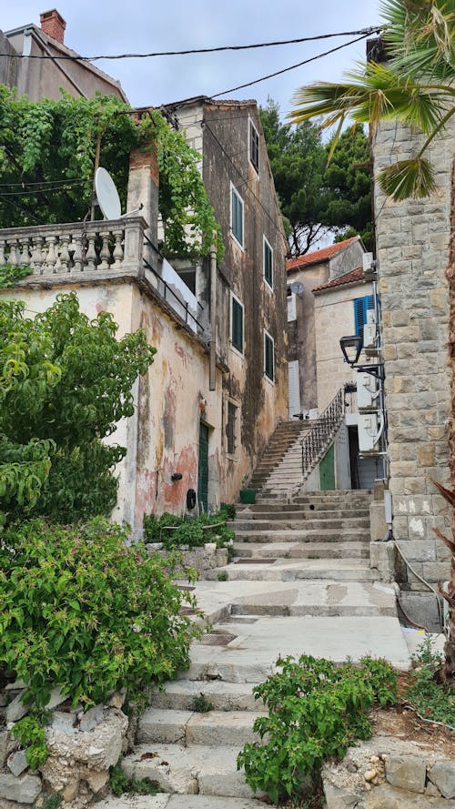 Stairs in Alley in Makarska, Croatia