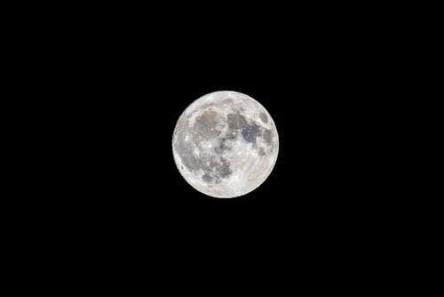 Free Full Moon in Night Sky Stock Photo