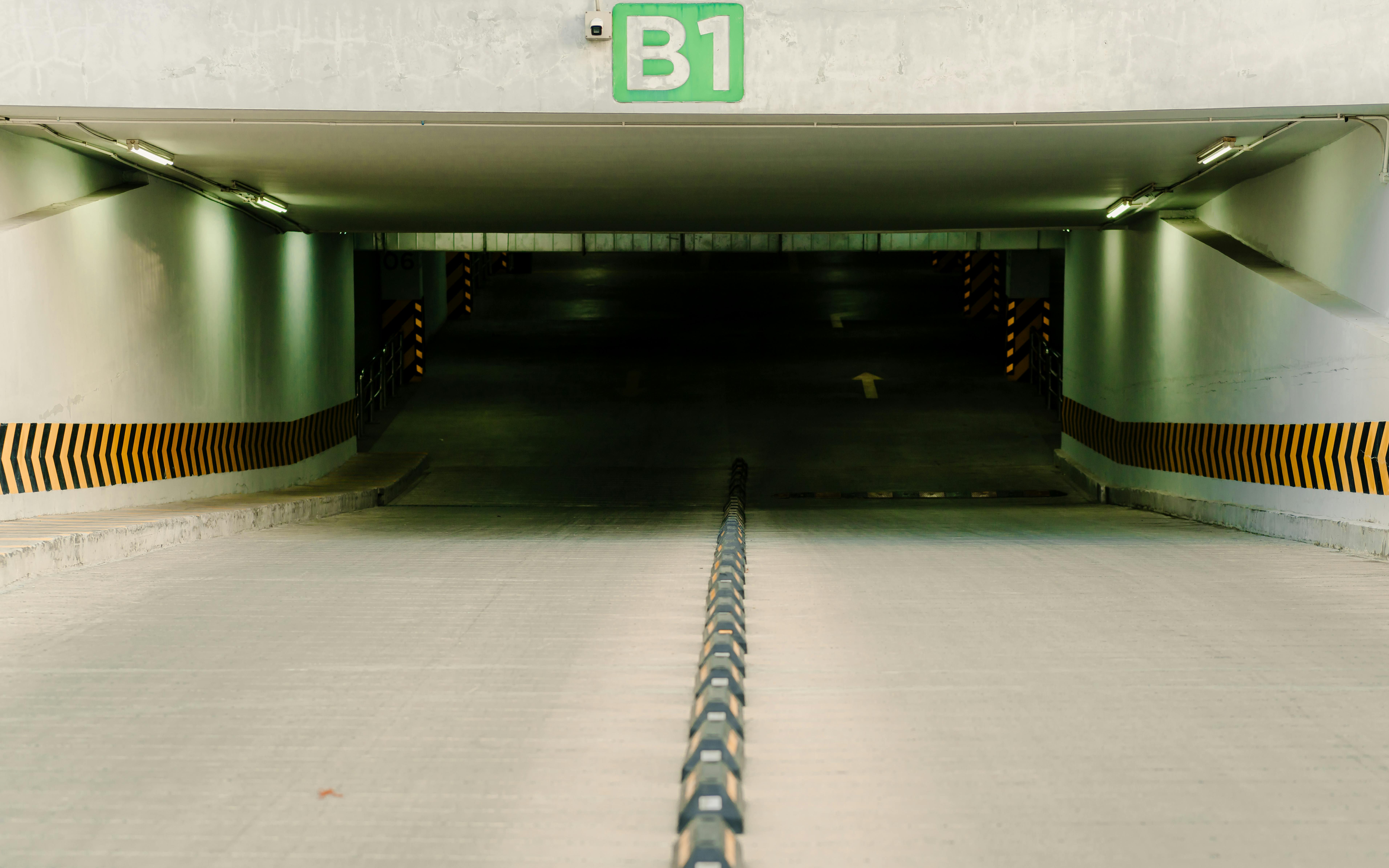 underground parking lot entrance
