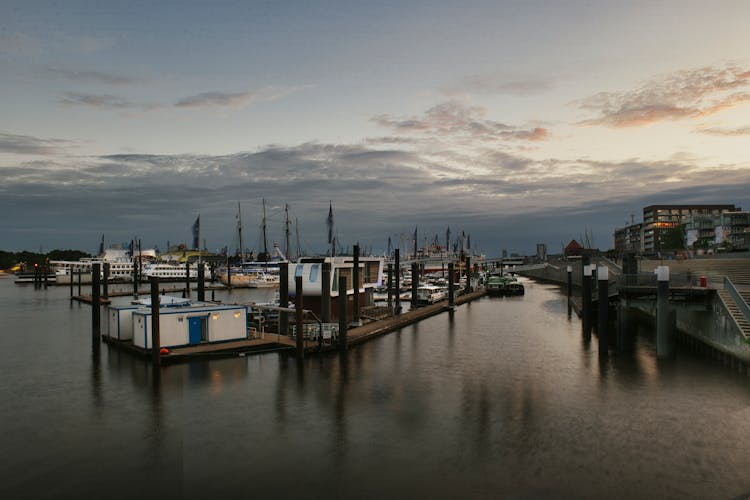 River Port On Elbe, Hamburg, Germany