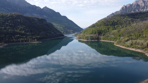 Mountains and a River in the Valley