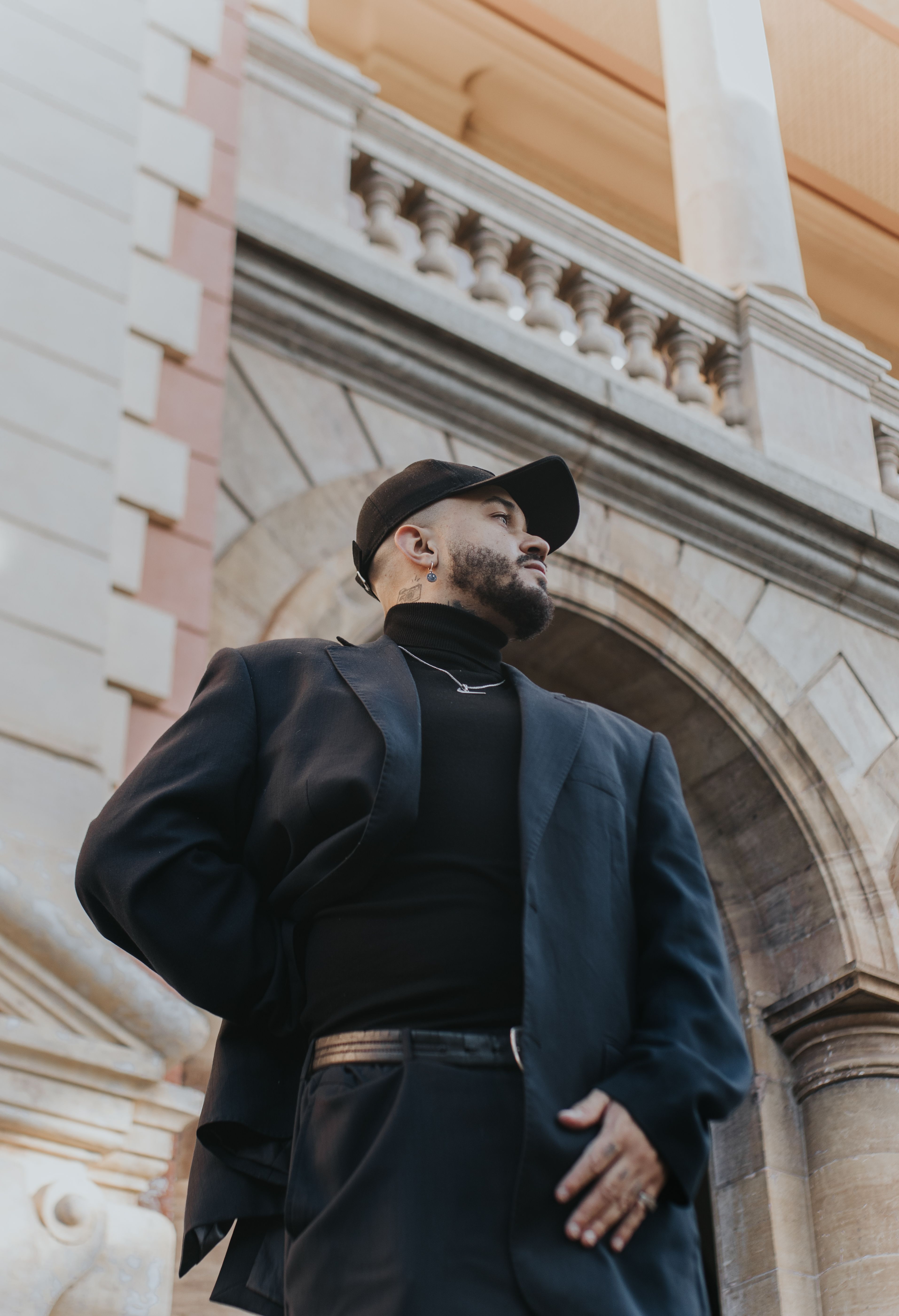 Man in Turtleneck Sweater and Cap · Free Stock Photo