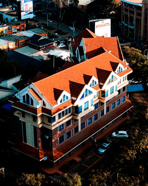 White and Brown 3-story Building in Tilt-shift Photography