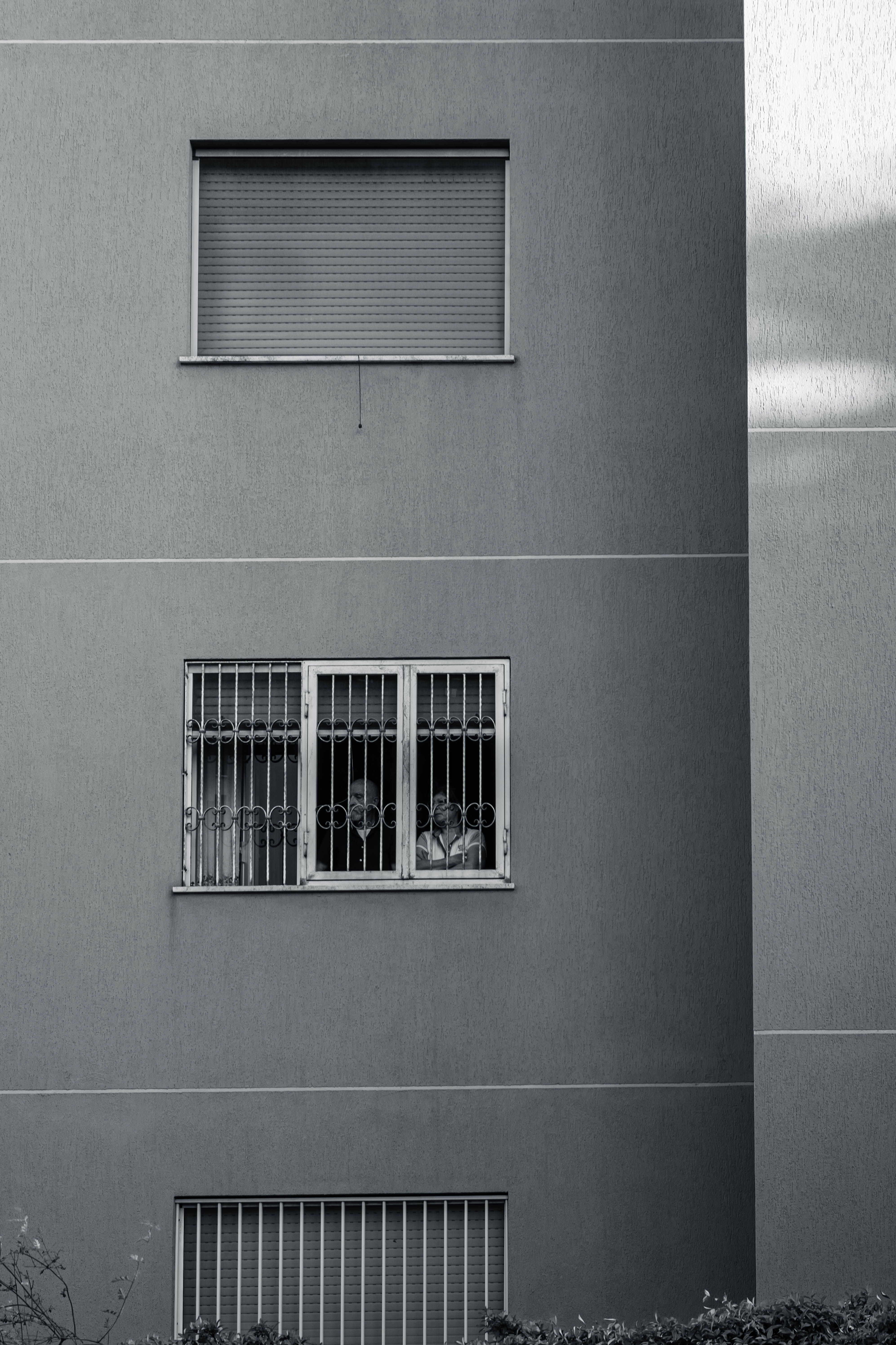 Black and White Photograph of a Block of Flats · Free Stock Photo