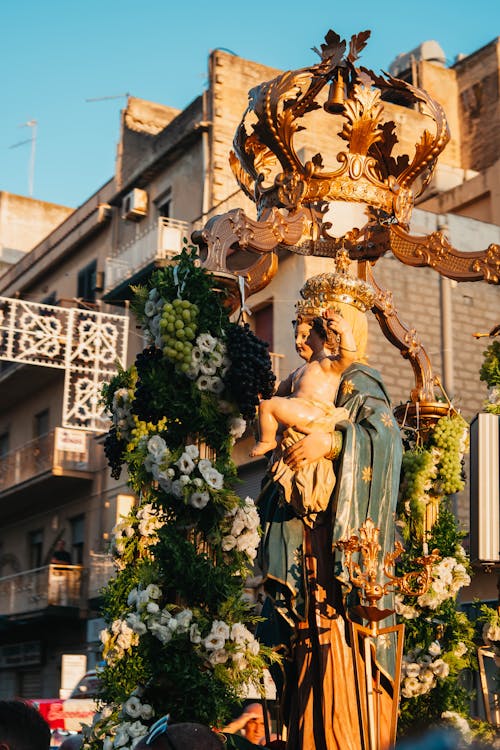 Statue of Virgin Mary at Procession