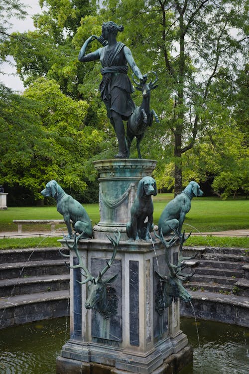Fountain in Diana Garden in Fontainebleau