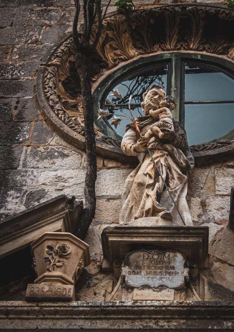 Sculpture Of Saint Joseph In Dubrovnik, Croatia