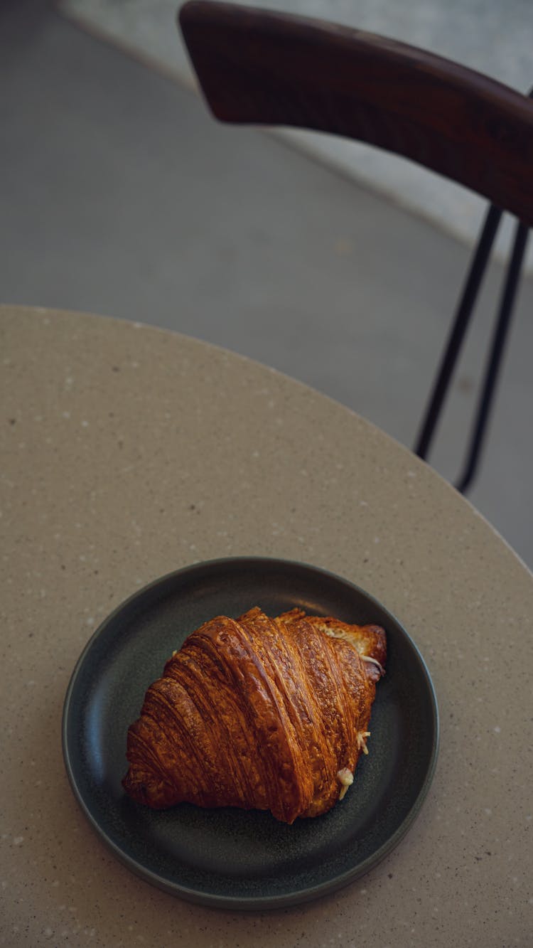 Croissant On Plate