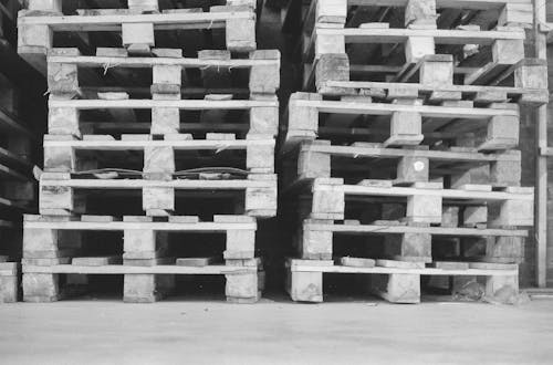 Stacks of Wooden Pallets