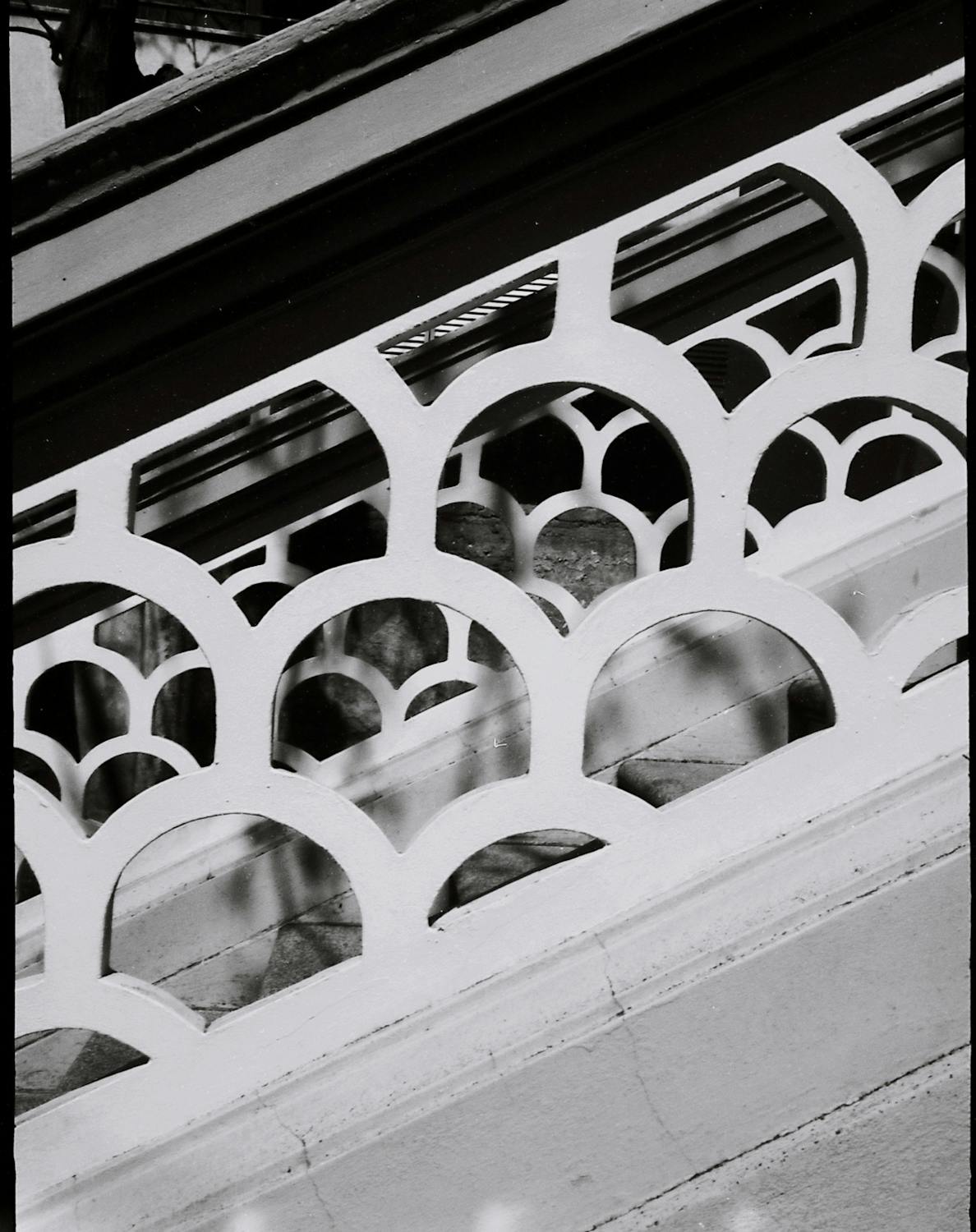 Pattern on Railing Bars ยท Free Stock Photo