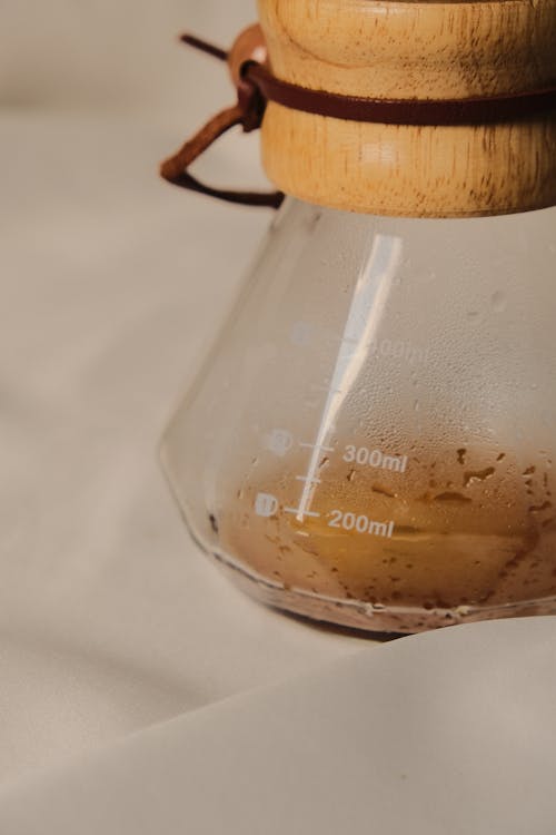 Close-up of Coffee in a Glass Pot 
