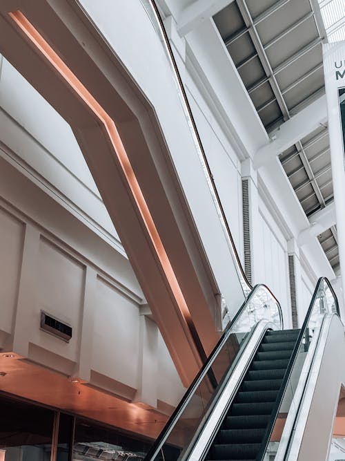 Modern Interior with an Escalator