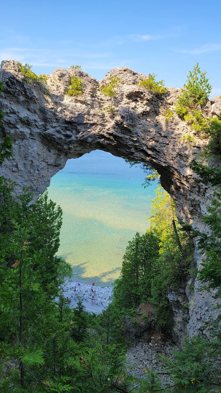 Arch Rock On Mackinac Island In Michigan 