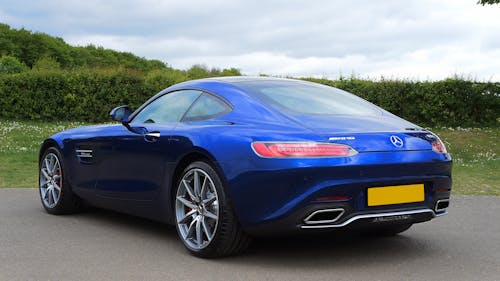 Free Blue Mercedes AMG GT Stock Photo