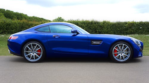 Free Blue Mercedes AMG GT Stock Photo