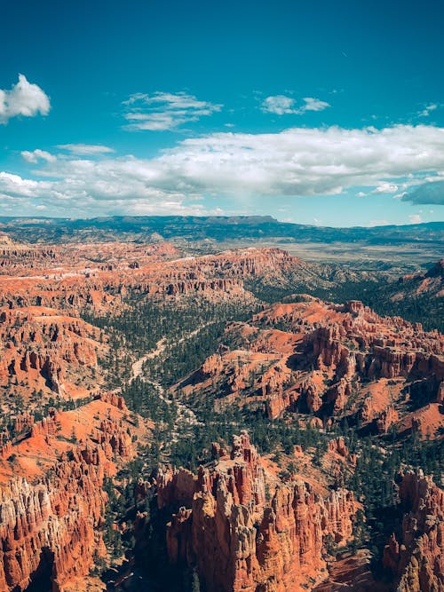 Бесплатное стоковое фото с Аэрофотосъемка, брайс-каньон, вертикальный выстрел