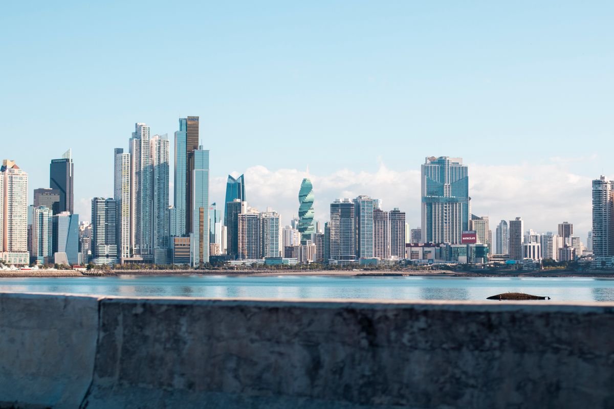 Panama City skyline across the bay