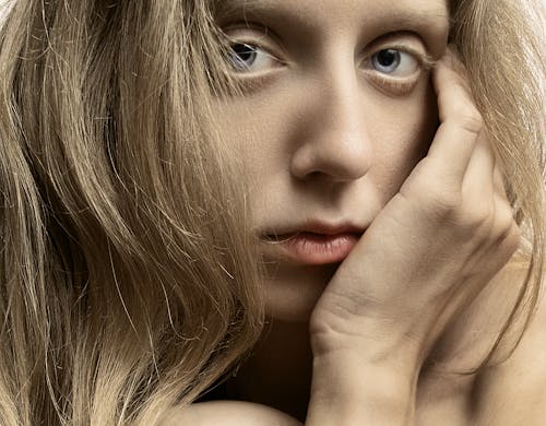 Close-up Studio Shot of a Young Woman 