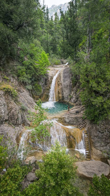 Foto stok gratis air terjun, alam, batu