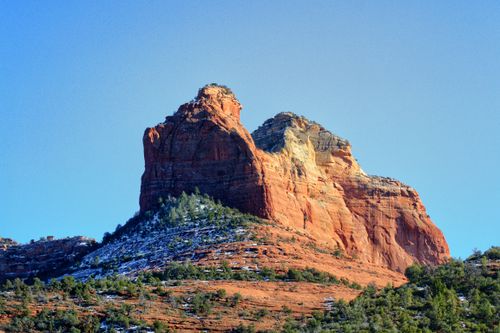 Free Captivating view of red rock formations under a clear sky in Sedona, Arizona. Stock Photo