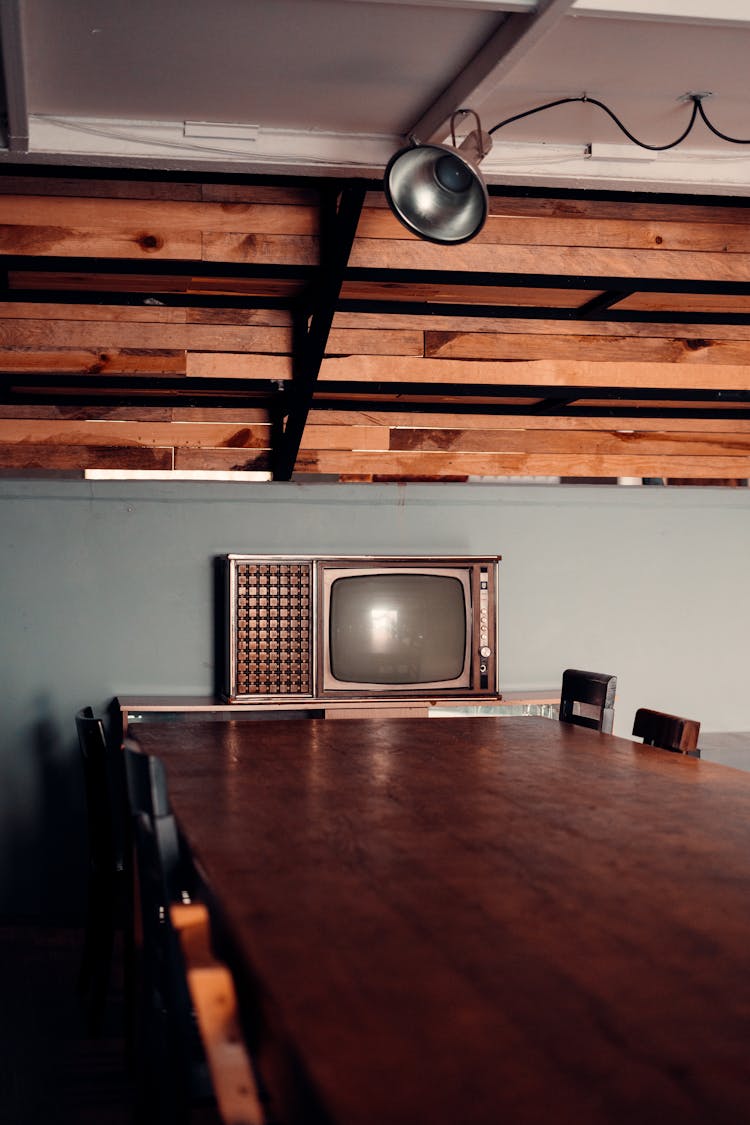 Vintage TV On Table